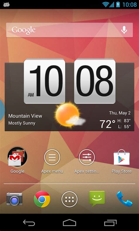 Apex Launcher for Android .